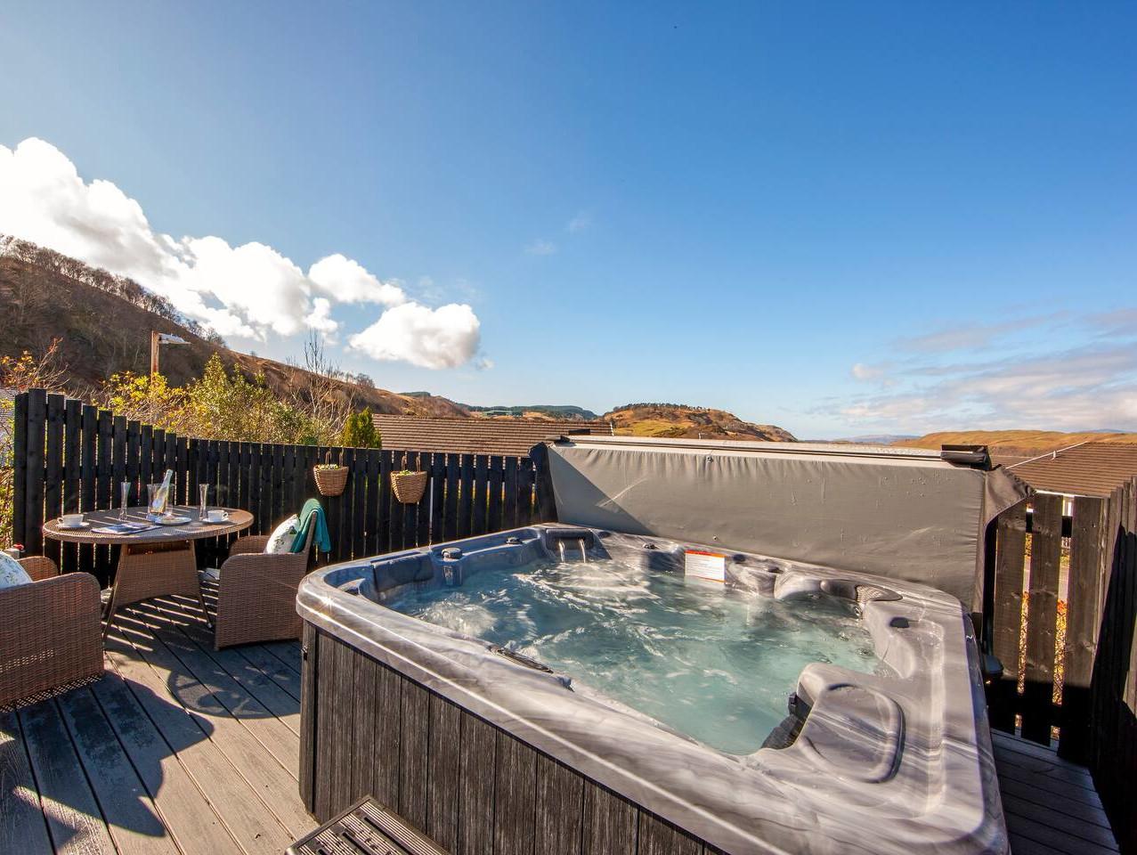 The Artesian Spas hot tub set up outdoors
