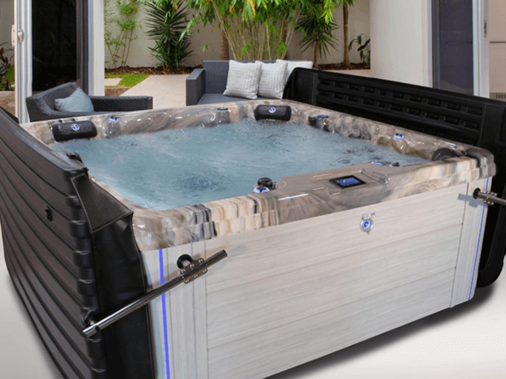 The Strong Spas Icon Series hot tub, a larger model suited to group use